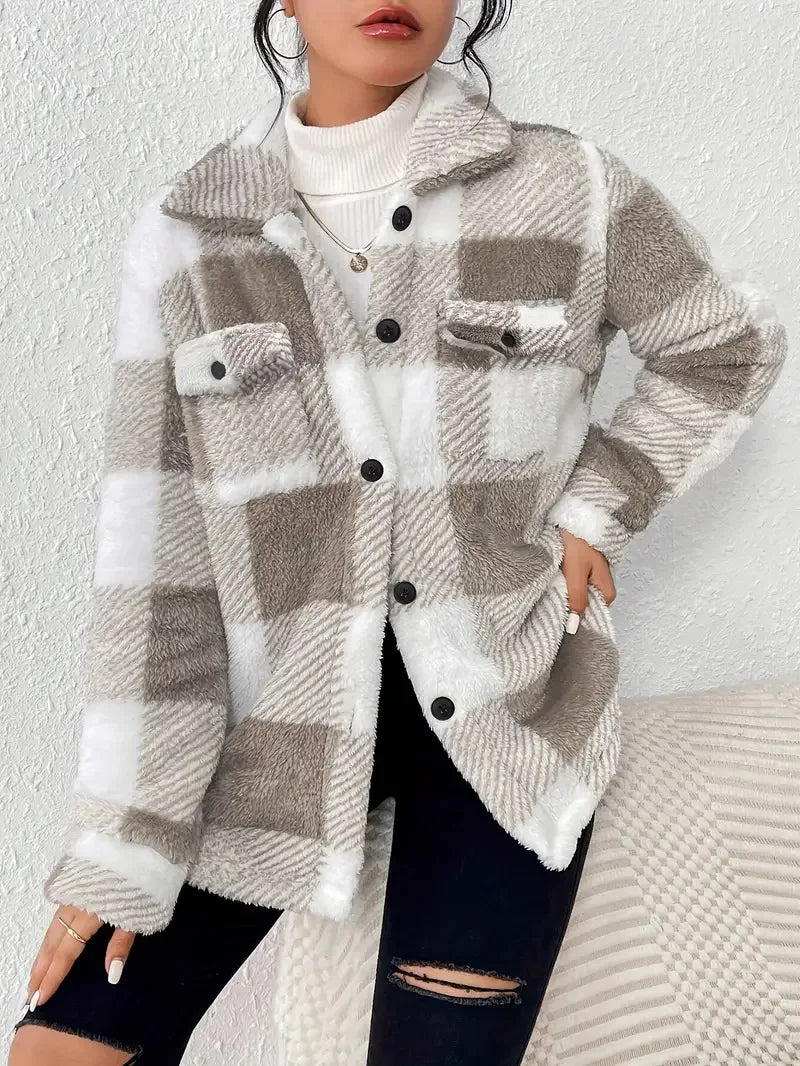 Martin | Stylish Checked Fleece Jacket